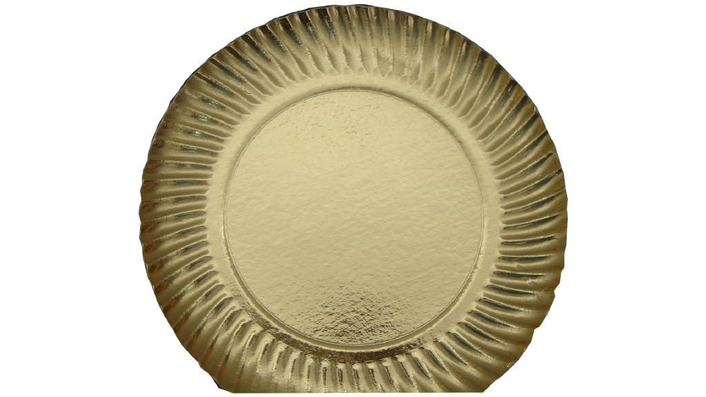 Bandeja redonda dorada